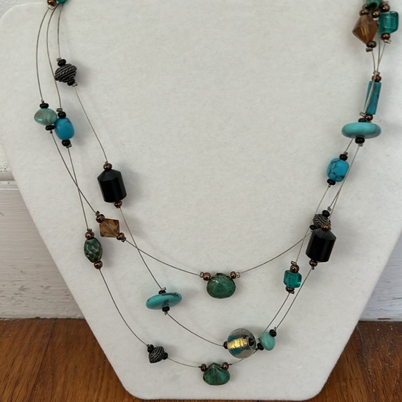 Chico’s Multi-Strand Turquoise Necklace - Picture 1 of 7